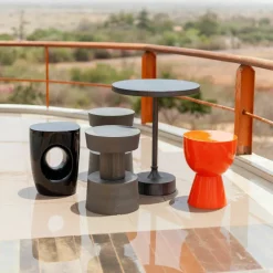 Tabouret orange laqué Tip Tap - Pols Potten