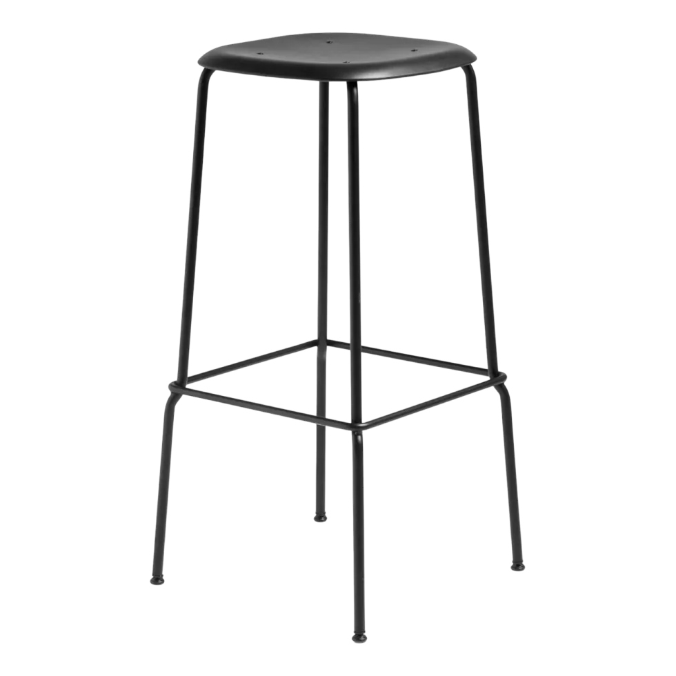 Tabouret polypropylène et acier noir 75 cm Soft Edge 85 - Hay