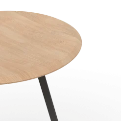 Tabouret rond en frêne naturel et métal gris ardoise 65 cm Gustave - Hartô
