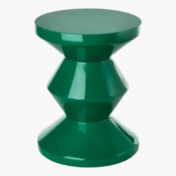 Tabouret vert laqué Zig Zag - Pols Potten