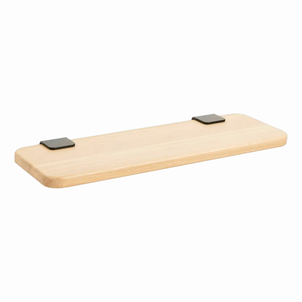 Étagère en chêne 60 cm accroche acier patiné - TIPTOE
