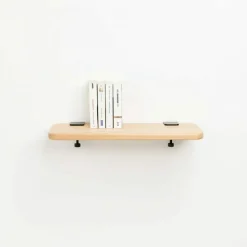 Étagère en chêne 60 cm accroche blanc crème - TIPTOE