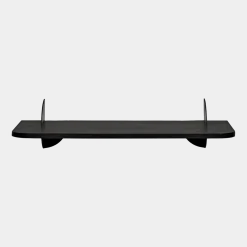 Étagère en noyer noir et supports noirs 50 cm Aedes - AYTM