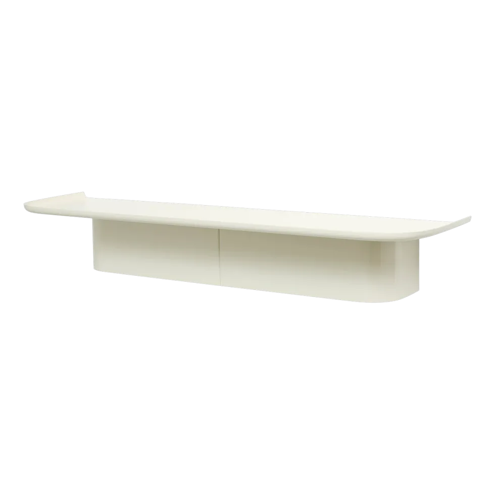 Étagère murale en aluminium crème L Korpus - HAY