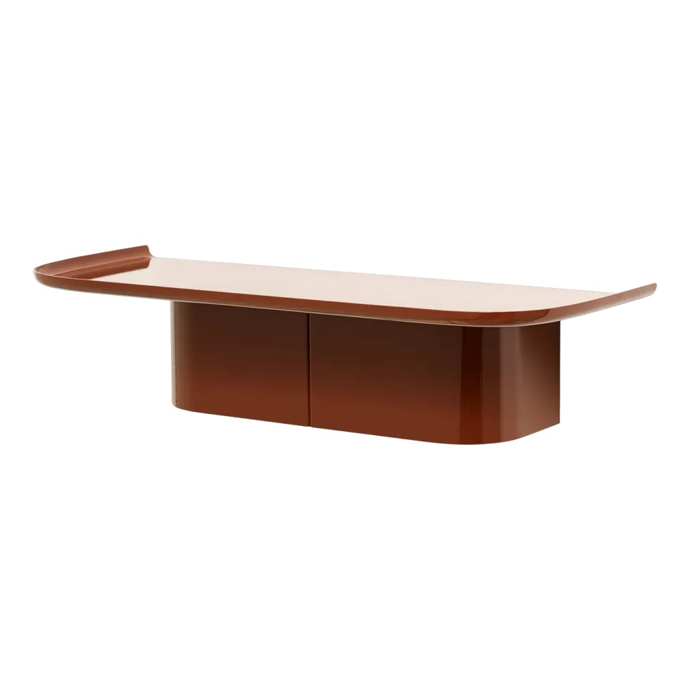 Étagère murale en aluminium rouge brique M Korpus - HAY