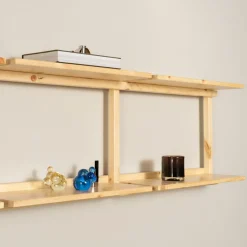 Étagère murale en pin naturel 192x47,5cm Groove - Karup Design