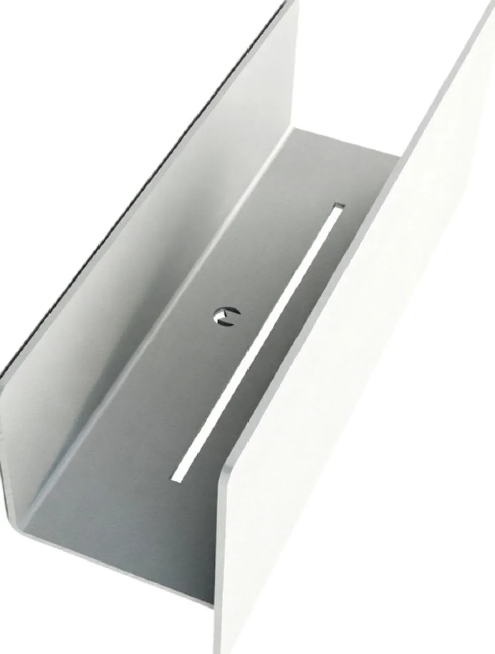 Étagère porte-savons en aluminium blanc 30cm Shea - Metallbude