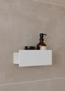 Étagère porte-savons en aluminium blanc 30cm Shea - Metallbude