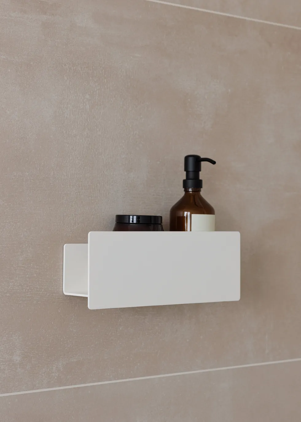 Étagère porte-savons en aluminium blanc 30cm Shea - Metallbude