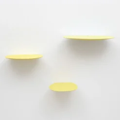3 Étagères en céramique jaunes Isola - Moustache