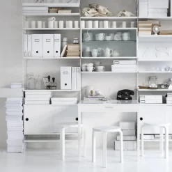 3 étagères en MDF blanches 78 x 20 cm - String furniture
