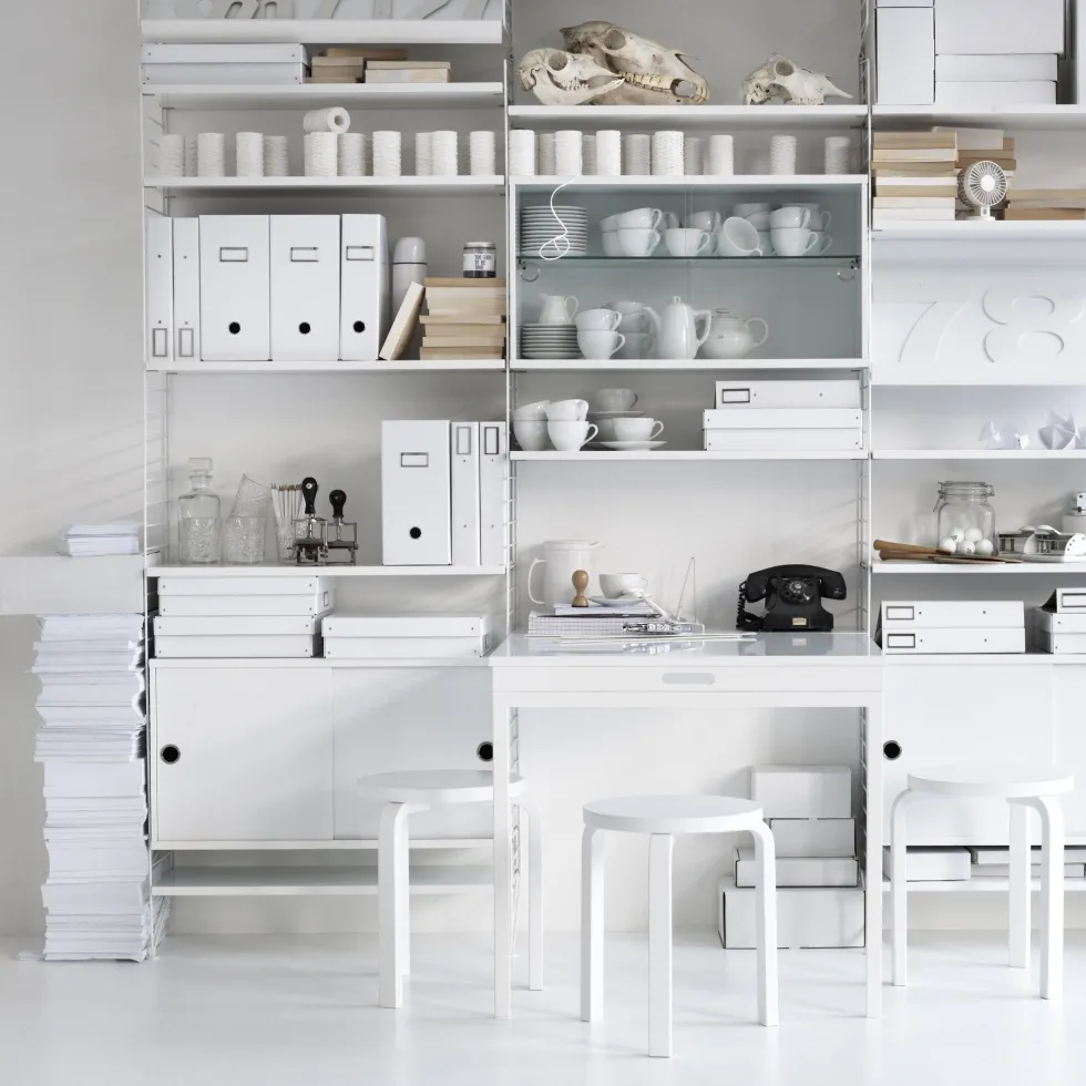 3 étagères en MDF blanches 78 x 20 cm - String furniture