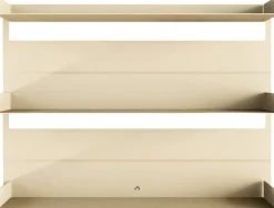 3 étagères murales en acier beige cashew 55x76x15cm Aris - Metallbude