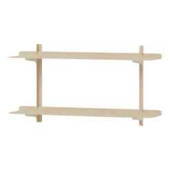 2 étagères murales en acier beige cashew 35,6x68x17,2cm Linara - Metallbude