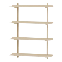 4 étagères murales en acier beige cashew 85,6x68x17,2cm Linara - Metallbude