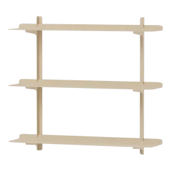 3 étagères murales en acier beige cashew 60,6x68x17,2cm Linara - Metallbude