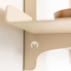 3 étagères murales en acier beige cashew 60,6x68x17,2cm Linara - Metallbude