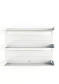 3 étagères murales en acier blanc 55x76x15cm Aris - Metallbude