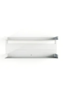 2 étagères murales en acier blanc 30x76x15cm Aris - Metallbude