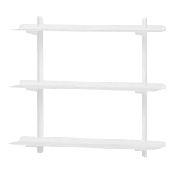 3 étagères murales en acier blanc 60,6x68x17,2cm Linara - Metallbude