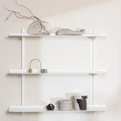 3 étagères murales en acier blanc 60,6x68x17,2cm Linara - Metallbude