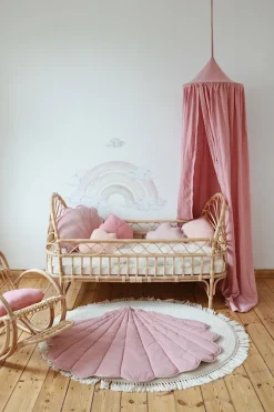 Tapis bébé coquillage en velours rose Shells - Moi Mili
