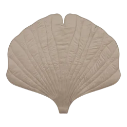 Tapis bébé feuille de ginkgo en velours crème Ginkgo Bilboa - Moi Mili