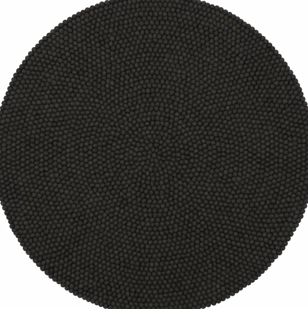 Tapis à boules de feutre anthracite 250 cm Kuno - myfelt