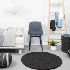 Tapis à boules de feutre anthracite 120 cm Kuno - myfelt