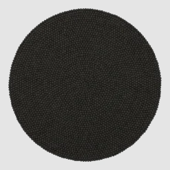 Tapis à boules de feutre anthracite 160 cm Kuno - myfelt