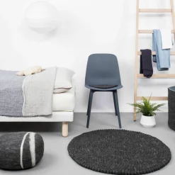 Tapis à boules de feutre anthracite marbré 50 cm Hugo - myfelt