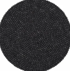 Tapis à boules de feutre anthracite marbré 90 cm Hugo - myfelt