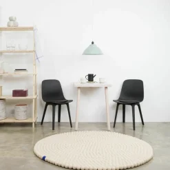 Tapis à boules de feutre beige 90 cm Big One - myfelt
