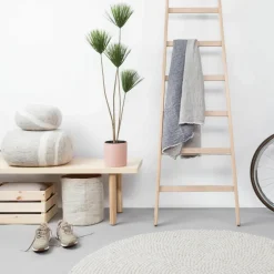 Tapis à boules de feutre beige marbré 90 cm Béla - myfelt