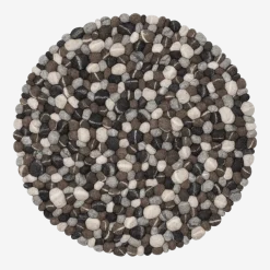 Tapis à boules de feutre effet pierre 50 cm Hardy - myfelt