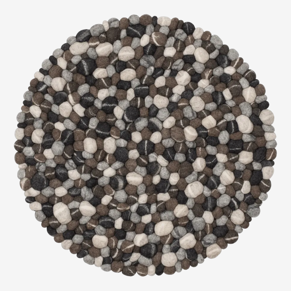 Tapis à boules de feutre effet pierre 50 cm Hardy - myfelt