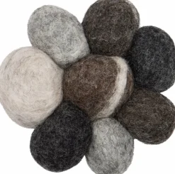 Tapis à boules de feutre effet pierre 70 cm Hardy - myfelt