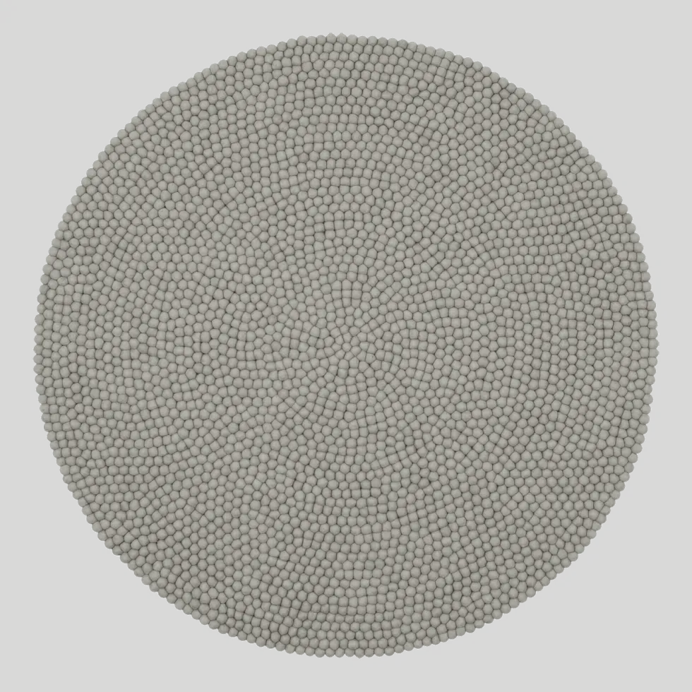 Tapis à boules de feutre gris 250 cm Luis - myfelt