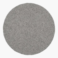 Tapis à boules de feutre gris marbré 300 cm Carl - myfelt