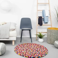 Tapis à boules de feutre multicolore 160 cm Lotte - myfelt