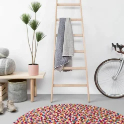 Tapis à boules de feutre multicolore 160 cm Lotte - myfelt