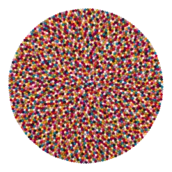 Tapis à boules de feutre multicolore 160 cm Lotte - myfelt
