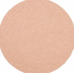 Tapis à boules de feutre rose 200 cm Merle - myfelt