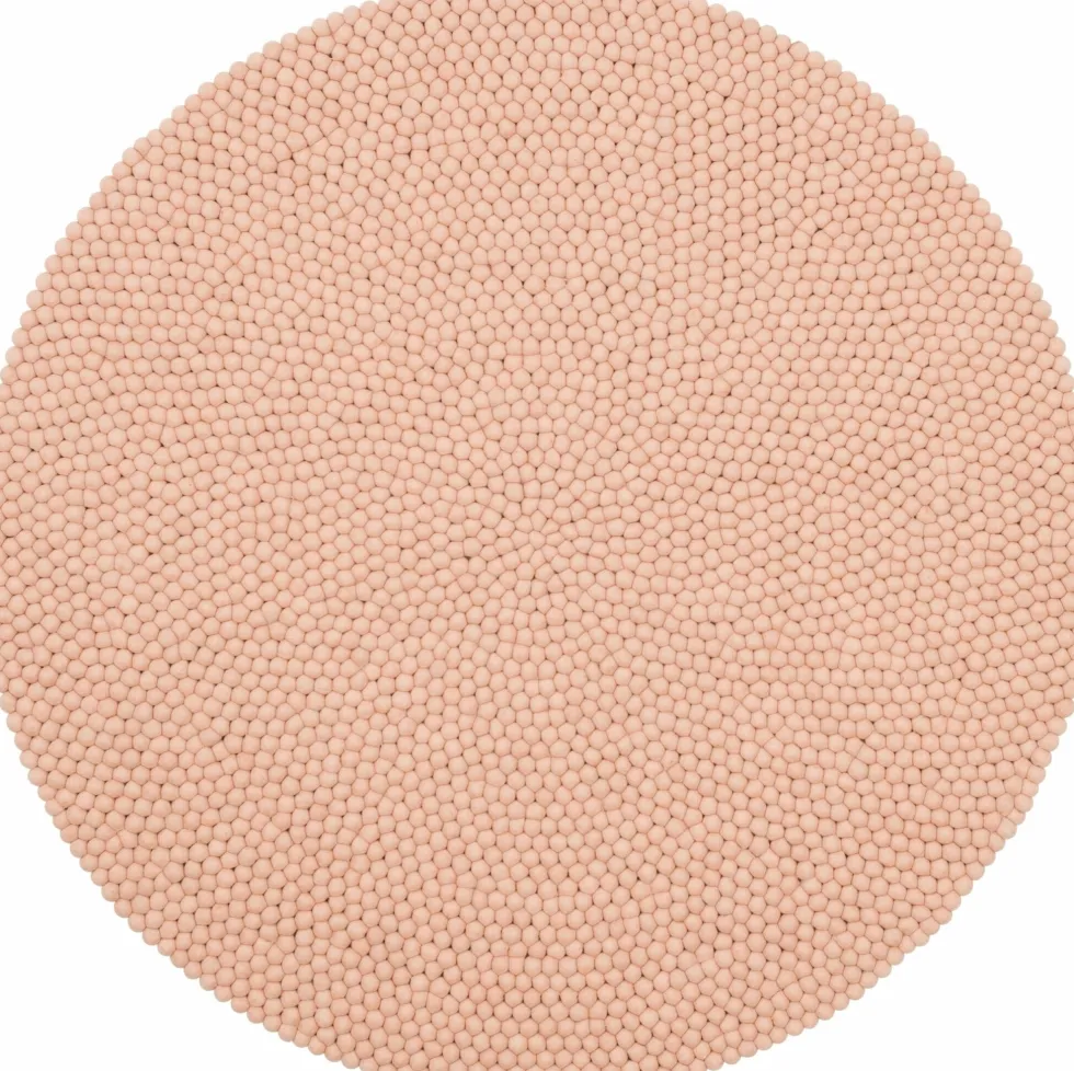 Tapis à boules de feutre rose 200 cm Merle - myfelt