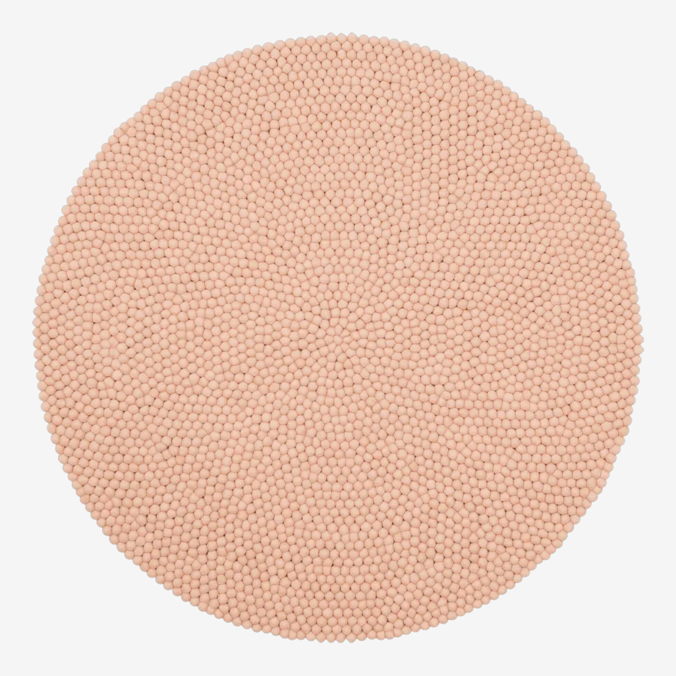 Tapis à boules de feutre rose 200 cm Merle - myfelt