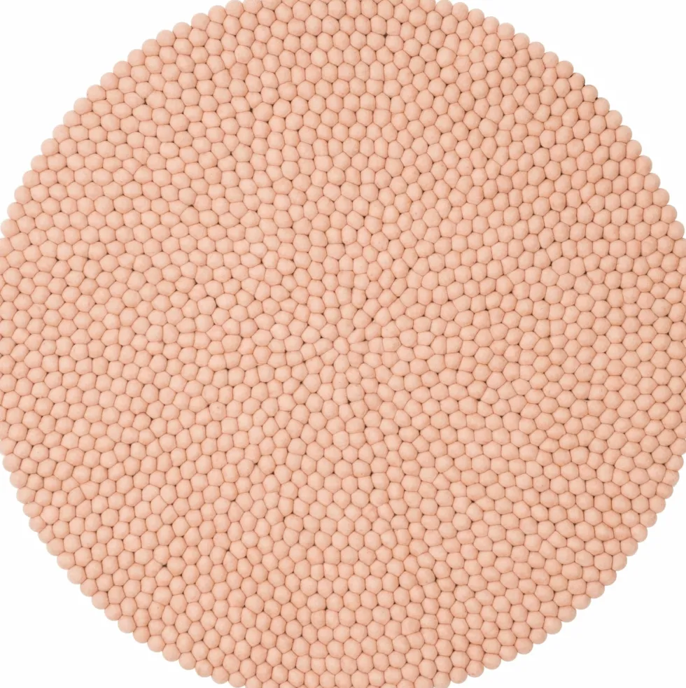 Tapis à boules de feutre rose 70 cm Merle - myfelt