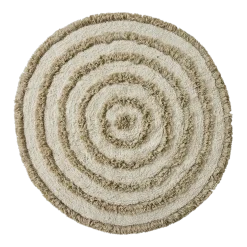 Tapis de bain rond Crème (120X120Cm) - HKLIVING
