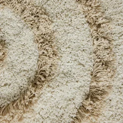 Tapis de bain rond Crème (80X80Cm) - HKLIVING