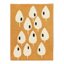 Tapis en coton bio abricot 120x170 cm Forêt - bleuu-studio