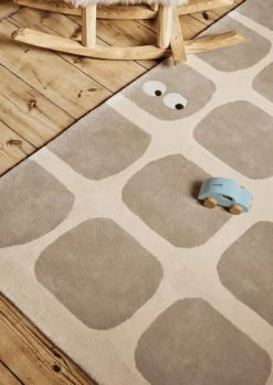 Tapis en coton bio beige 120x170 cm Bidules - bleuu-studio